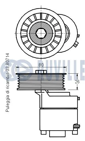 Belt Tensioner, V-ribbed belt