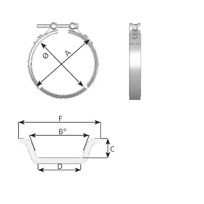 Clamping Piece, exhaust system (73809)