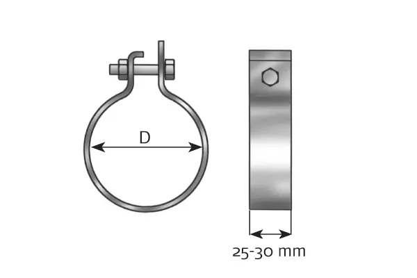 Clamping Piece, exhaust system (99753)