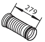 Corrugated Pipe, exhaust system (51125)