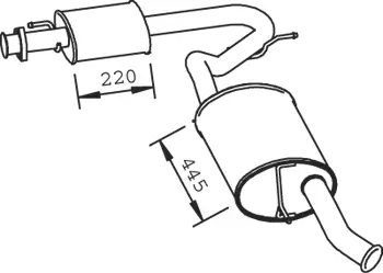 Centre/Rear Muffler (33314)