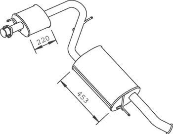 Centre/Rear Muffler (33330)