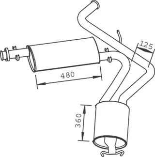 Centre/Rear Muffler (33321)
