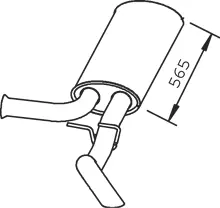 Rear Muffler (73307)