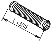 Corrugated Pipe, exhaust system (80208)