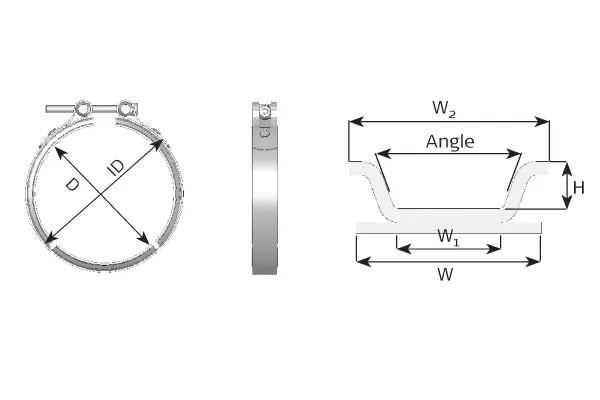 Clamping Piece, exhaust system (74809)