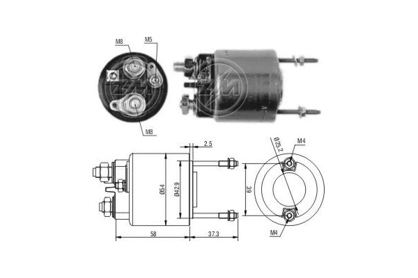 Solenoid Switch, starter (ZM596)