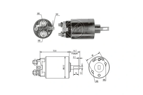 Solenoid Switch, starter (ZM685)