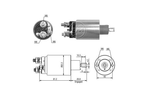 Solenoid Switch, starter (ZM484)