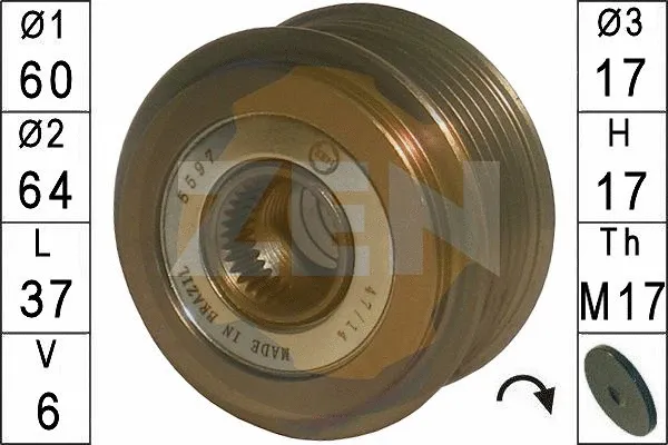 Alternator Freewheel Clutch (ZN5597)