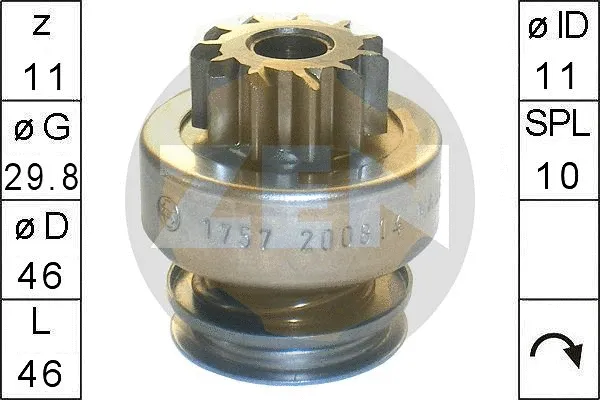 Freewheel Gear, starter (ZN1757)