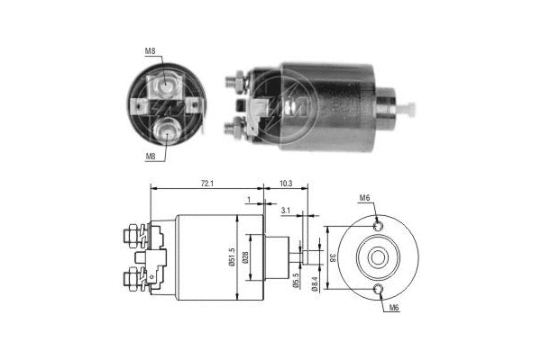 Solenoid Switch, starter (ZM790)