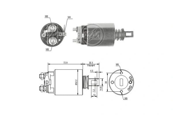 Solenoid Switch, starter (ZM686)