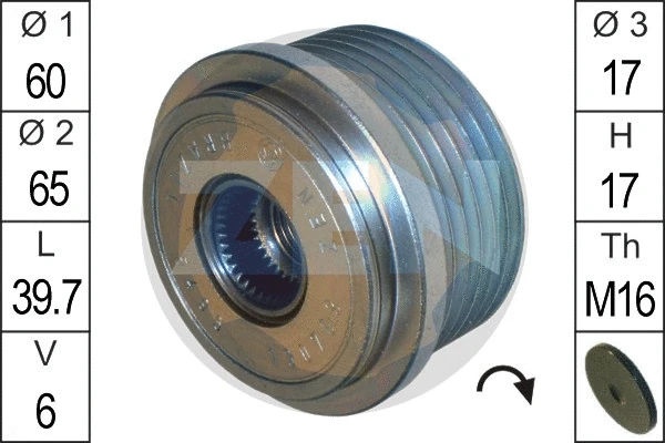 Alternator Freewheel Clutch (ZN5495)