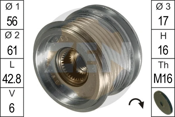 Alternator Freewheel Clutch (ZN5383)