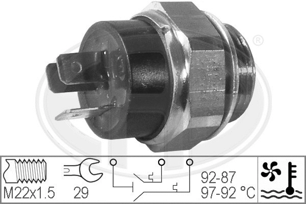 Temperature Switch, radiator fan (330207)