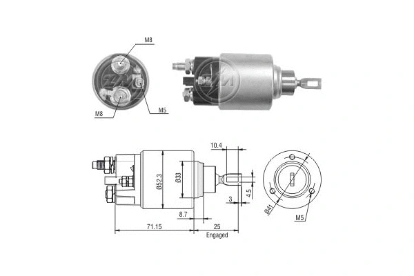 Solenoid Switch, starter (ZM376)
