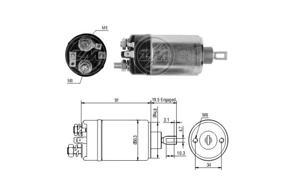Solenoid Switch, starter (ZM722)