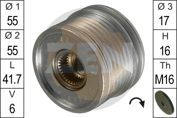 Alternator Freewheel Clutch (ZN5467)