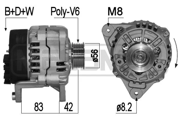 Alternator (209102A)