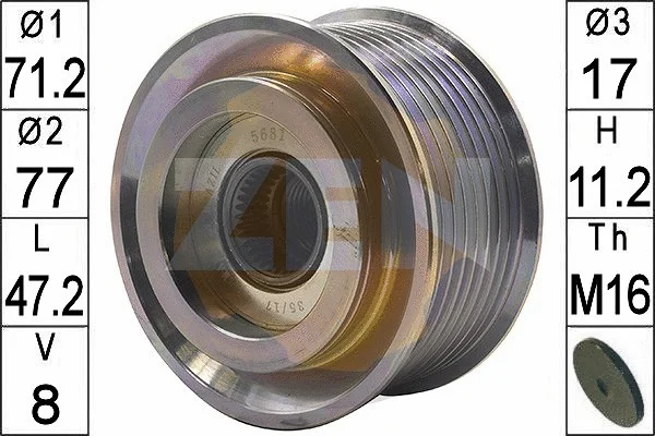Alternator Freewheel Clutch (ZN5681)