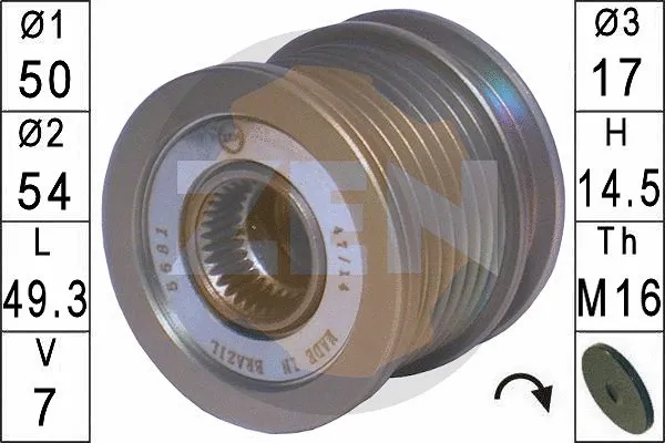 Alternator Freewheel Clutch (ZN5581)