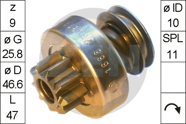 Freewheel Gear, starter (ZN1666)