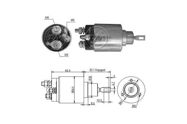 Solenoid Switch, starter (ZM977)