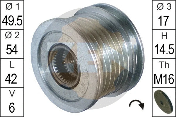 Alternator Freewheel Clutch (ZN5565)