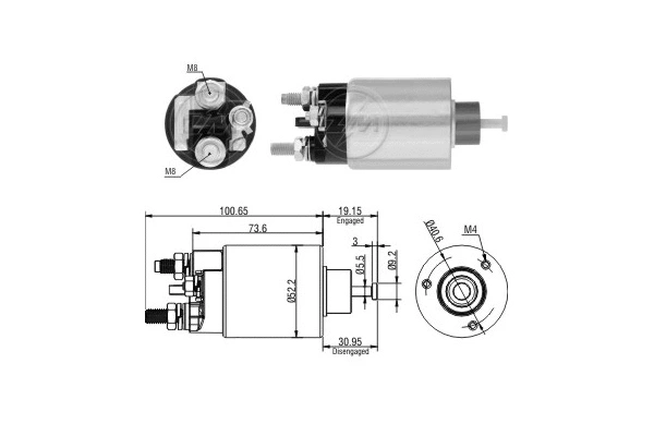 Solenoid Switch, starter (ZM6860)