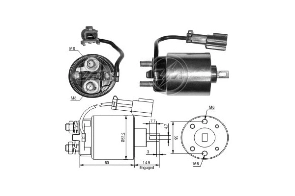 Solenoid Switch, starter (ZM719)