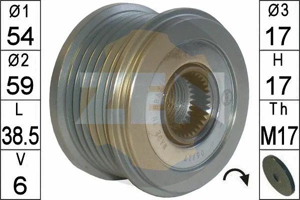 Alternator Freewheel Clutch (ZN5678)