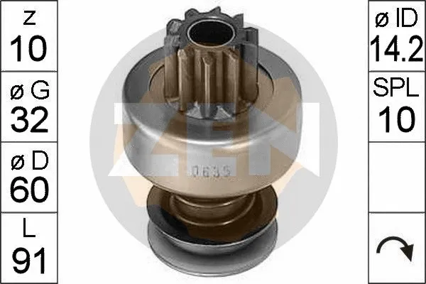 Freewheel Gear, starter (ZN0635)
