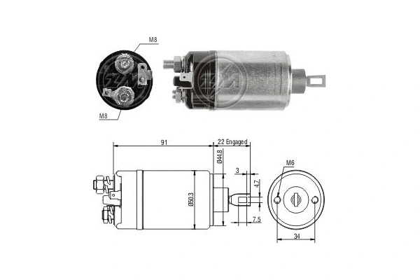 Solenoid Switch, starter (ZM622)