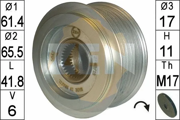 Alternator Freewheel Clutch (ZN5642)
