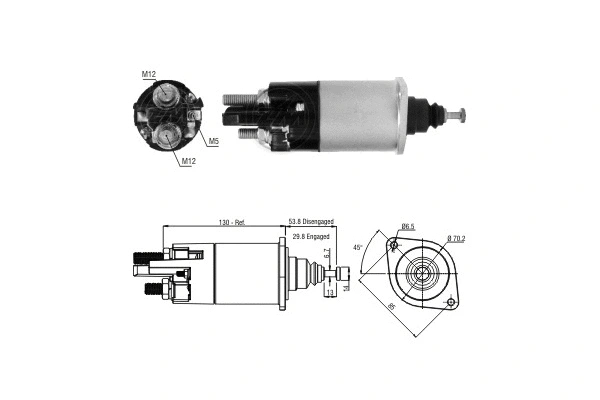 Solenoid Switch, starter (ZM840)