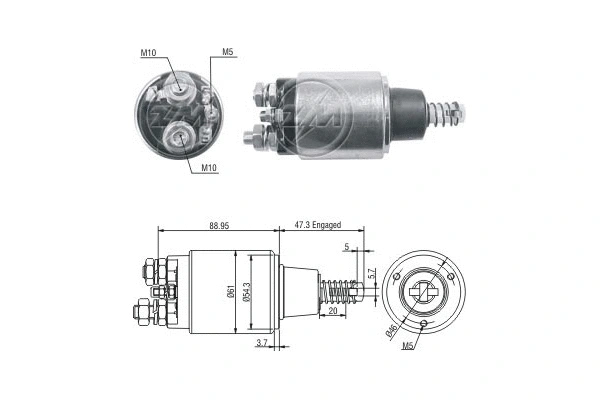 Solenoid Switch, starter (ZM735)