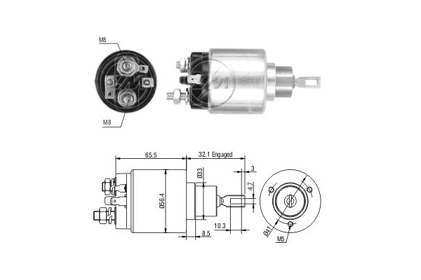 Solenoid Switch, starter (ZM872)