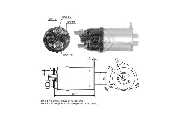 Solenoid Switch, starter (ZM459)