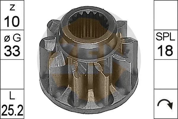 Pinion, starter (ZN9349)