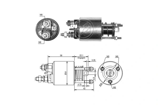 Solenoid Switch, starter (ZM6595)
