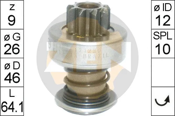 Freewheel Gear, starter (ZN0442)