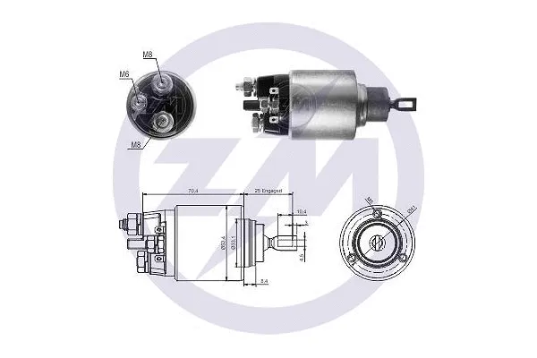 Solenoid Switch, starter (ZM5381)