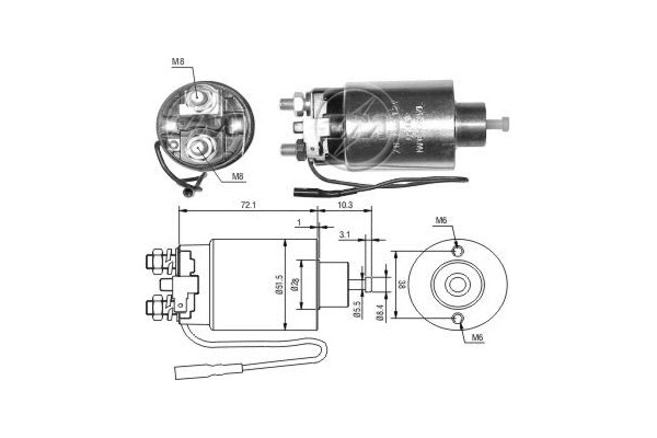 Solenoid Switch, starter (ZM798)