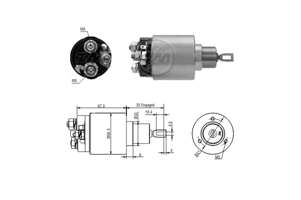 Solenoid Switch, starter (ZM6775)