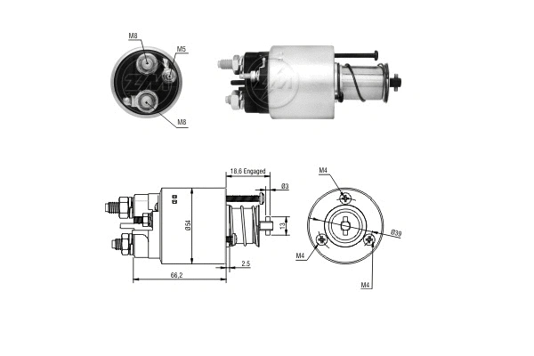 Solenoid Switch, starter (ZM1496)