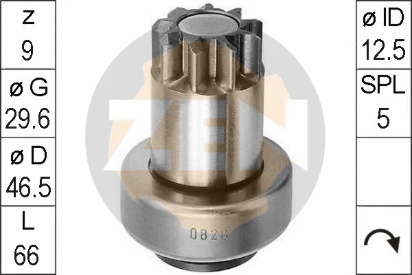 Freewheel Gear, starter (ZN0828)