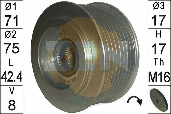 Alternator Freewheel Clutch (ZN5651)