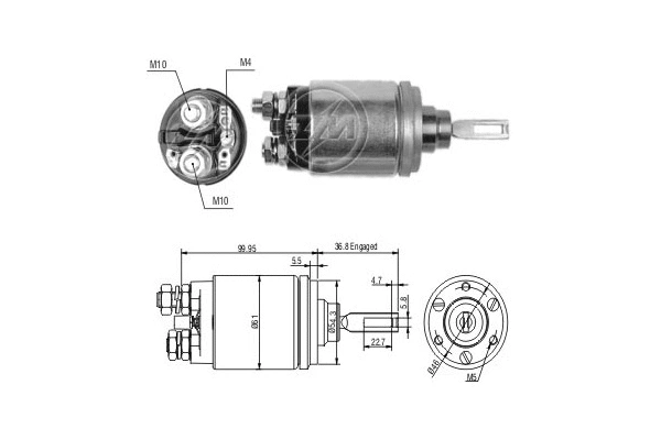 Solenoid Switch, starter (ZM741)
