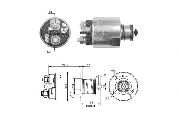 Solenoid Switch, starter (ZM3491)